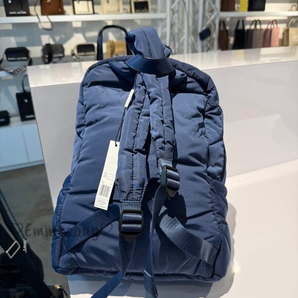 Marc Jacobs Quilted Nylon Small Backpack Azure Blue M0011321 $225